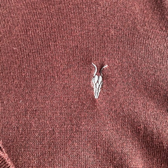 All Saints Mens Red Pull Over Sweater Size Large - Picture 3 of 4